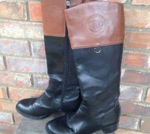 Two tone riding boots